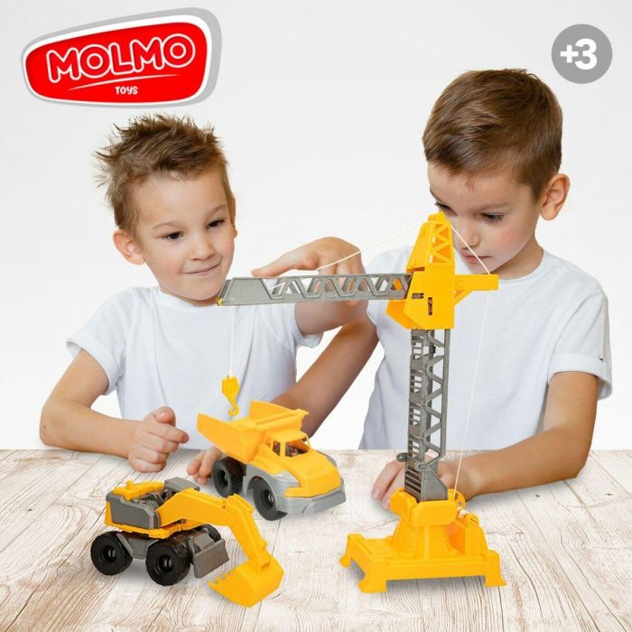 Vehículos de Construcción Colorbaby 31 x 41 x 9,5 cm (4 Unidades) 3 Piezas 1 Vehículos de Construcción Colorbaby 31 x 41 x 9,5 cm (4 Unidades) 3 Piezas 1