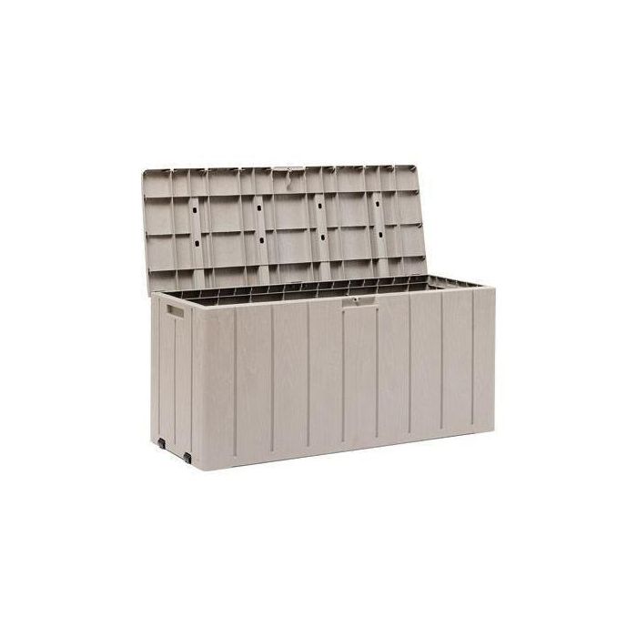 Baúl de jardín BRAVO - Resina - Toomax - Color topo - Capacidad 270L - 117,5 x 45 x 56 cm 1 Baúl de jardín BRAVO - Resina - Toomax - Color topo - Capacidad 270L - 117,5 x 45 x 56 cm 1