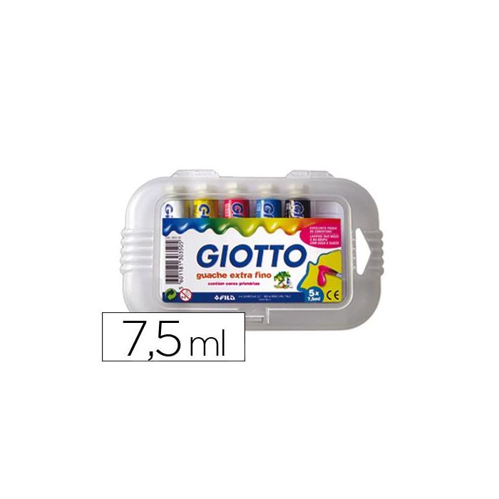 Tempera Giotto 7,5 mL Estuche 5 Colores Surtidos