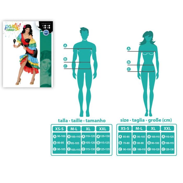 Disfraz Rumbera Mujer Adulto XS-S 1 Disfraz Rumbera Mujer Adulto XS-S 1
