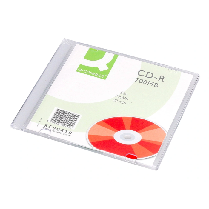 Q-connect CD-R Capacidad 700MB Duración 80min Velocidad 52x Caja Slim 4 Q-connect CD-R Capacidad 700MB Duración 80min Velocidad 52x Caja Slim 4
