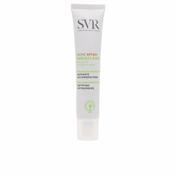 Svr Laboratoire Dermatologique SEBIACLEAR crème SPF50 Protector Solar Facial Matificante Piel Grasa Acné 40 ml Alta Protección 1