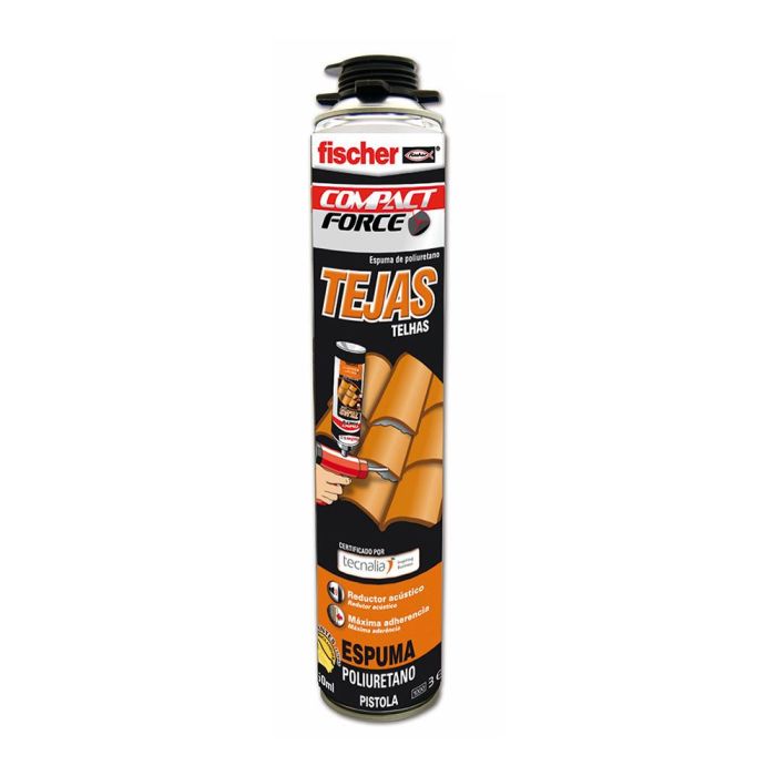 Fischer Espuma Poliuretano para Tejas 750 ml - Adherente, Cortable, Lijable y Pintable 0 Fischer Espuma Poliuretano para Tejas 750 ml - Adherente, Cortable, Lijable y Pintable 0