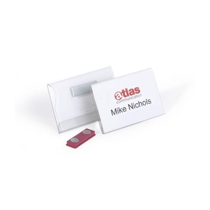 Durable Caja de 25 Identificadores Magnéticos PVC 54x90mm, Placa Identificativa, 8117-19 1 Durable Caja de 25 Identificadores Magnéticos PVC 54x90mm, Placa Identificativa, 8117-19 1