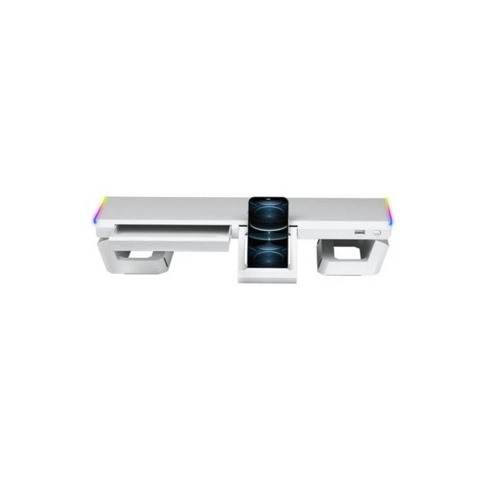 Soporte Gaming para Monitor Mars Gaming MGS-ONE/ hasta 30 kg/ Blanco 1