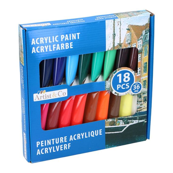 Artist&Co Set Pinturas Acrílicas 18 uds 36 ml Colores Surtidos 0 Artist&Co Set Pinturas Acrílicas 18 uds 36 ml Colores Surtidos 0