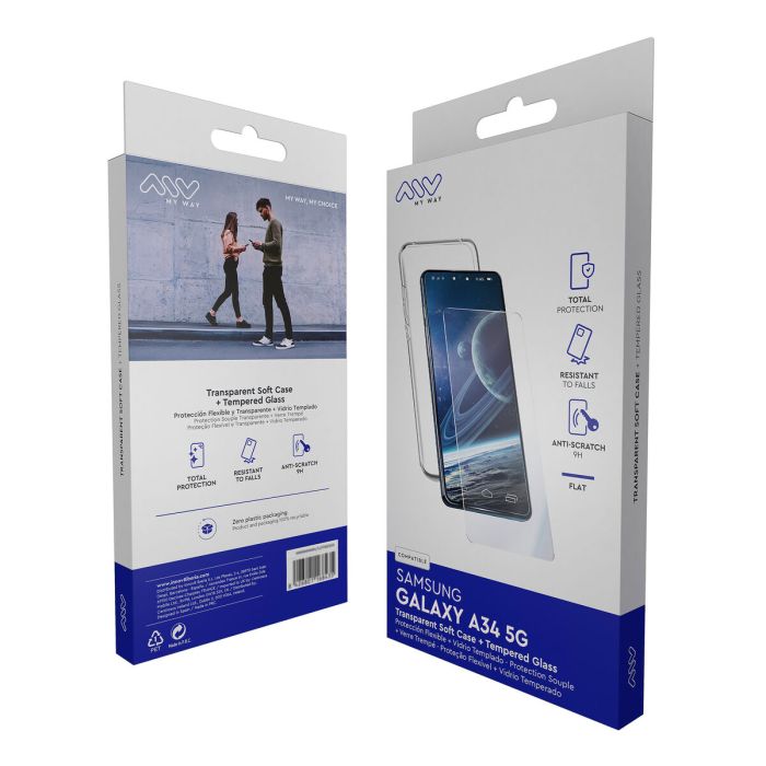 Funda y Protector para Móvil Myway Galaxy A34 5G Samsung Galaxy A34 5G 2 Funda y Protector para Móvil Myway Galaxy A34 5G Samsung Galaxy A34 5G 2