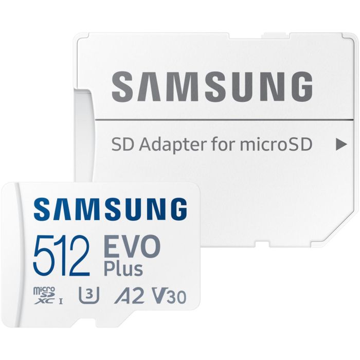 Samsung Tarjeta microSDXC EVO Plus 2023 512GB con Adaptador SD Clase 10 U3 V30 A2 Lectura 160MBs MB-MC512SA/EU 7 Samsung Tarjeta microSDXC EVO Plus 2023 512GB con Adaptador SD Clase 10 U3 V30 A2 Lectura 160MBs MB-MC512SA/EU 7