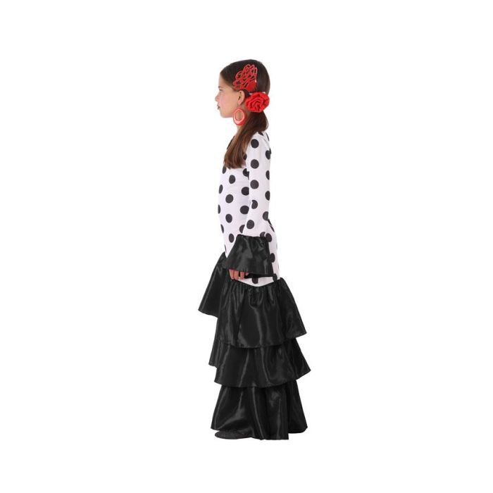Disfraz Flamenca Sevillana Blanco Negro Niña Infantil 3-4 Años 1 Disfraz Flamenca Sevillana Blanco Negro Niña Infantil 3-4 Años 1