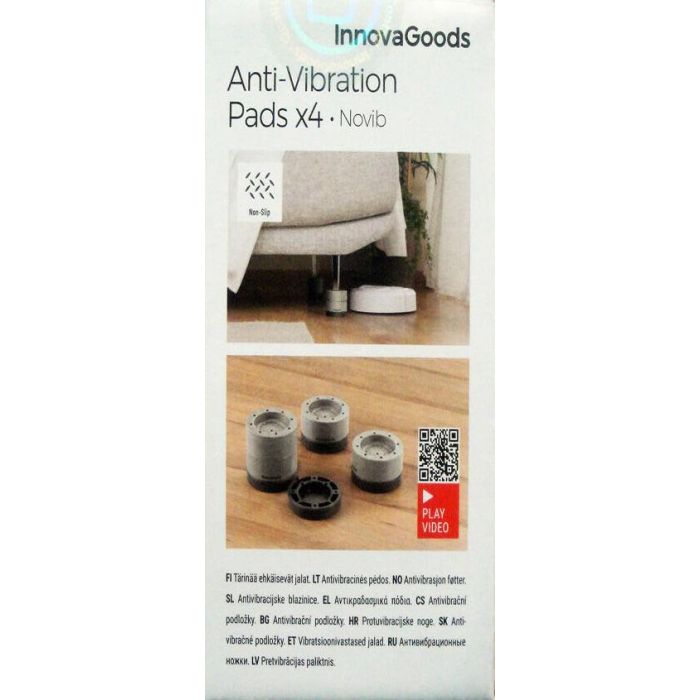 Set de Pies Antivibración Apilables Novib InnovaGoods 4 Unidades 13