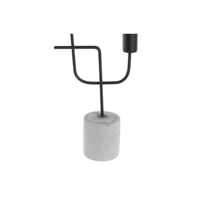 DKD Home Decor Candelabro Moderno de Metal Negro y Gris, Medidas 6x36x14 cm (Largo x Alto x Ancho), Pack de 4 Unidades, Colores Surtidos Aleatoriamente
