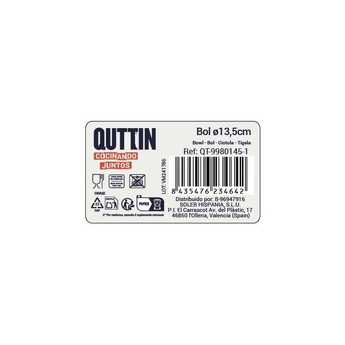 Bol Acero Ø13.5Cm 4Cols. Surtidos"Qutti (24 Unidades) 1