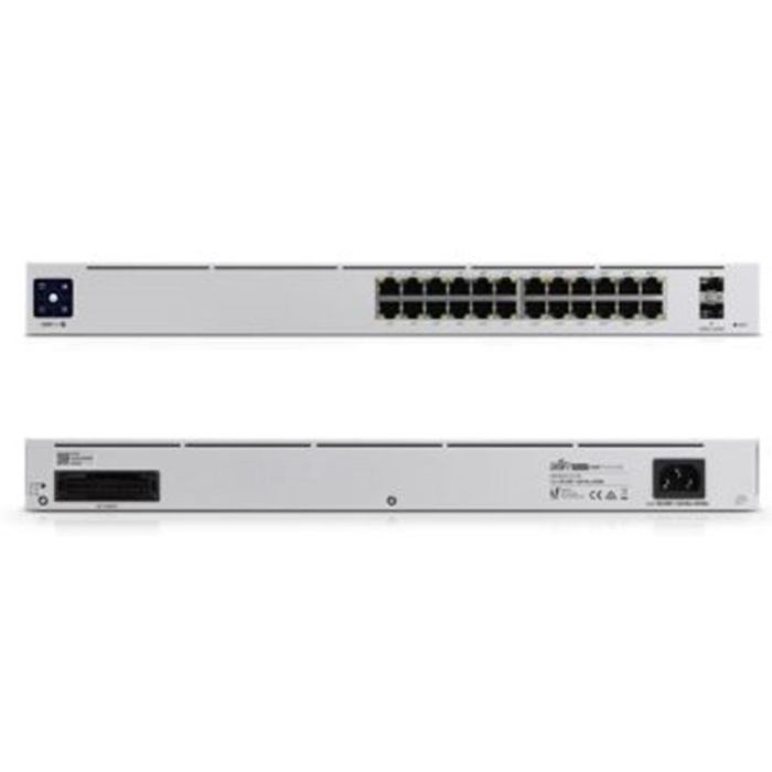 Ubiquiti USW-Pro-24-POE Switch UniFi Gen 2 24 Puertos Gigabit PoE+ 2 SFP+ 10G Layer 3 450W c/RPS Pantalla Táctil Ubiquiti USW-Pro-24-POE Switch UniFi Gen 2 24 Puertos Gigabit PoE+ 2 SFP+ 10G Layer 3 450W c/RPS Pantalla Táctil