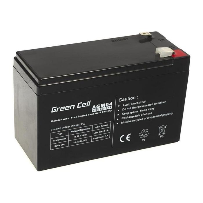Green Cell AGM04 Batería AGM 12V 7Ah para UPS, Juguetes Eléctricos, Alarmas y Dispositivos Portátiles Green Cell AGM04 Batería AGM 12V 7Ah para UPS, Juguetes Eléctricos, Alarmas y Dispositivos Portátiles