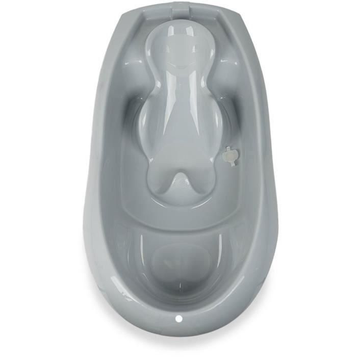 Thermobaby TUB LAGOON Bañera Evolutiva Bebé con Asiento Integrado 0-12 Meses para Recién Nacido y Niño Pequeño Gris 4