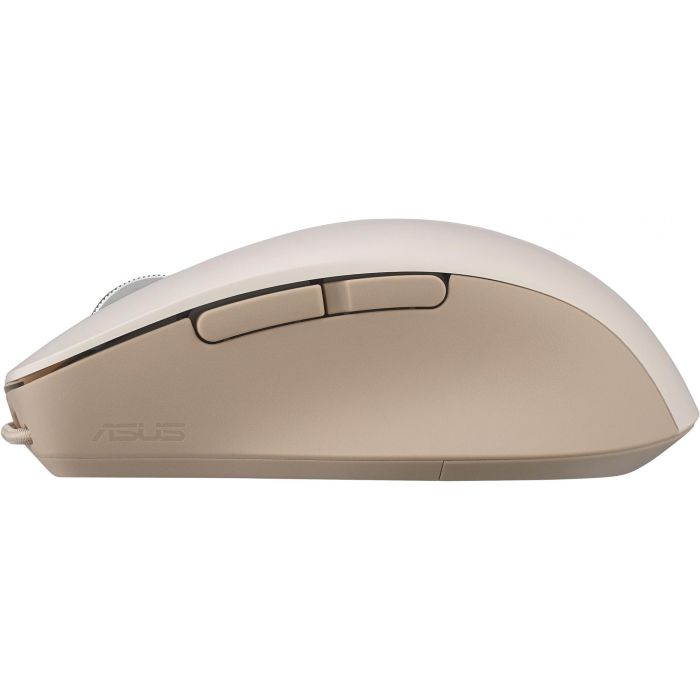 ASUS MD200 SmartO Silent Plus Ratón Inalámbrico Óptico, Bluetooth 5.0 + RF 2.4GHz, 4200 DPI, Ambidextro, Beige 2