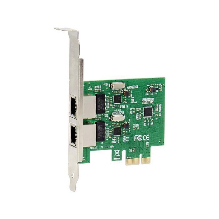 MicroConnect Tarjeta de Red Ethernet Gigabit PCI-E 8111F Doble Puerto RJ45 10/100/1000 Mbps 3