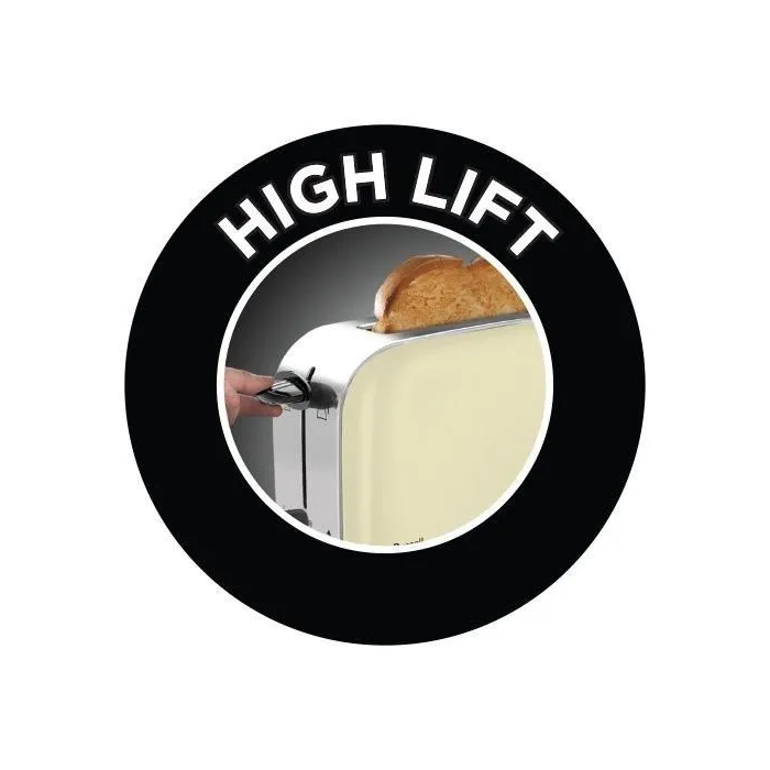 Russell Hobbs 21395-56 Tostador Ranura Alargada Classic Cream