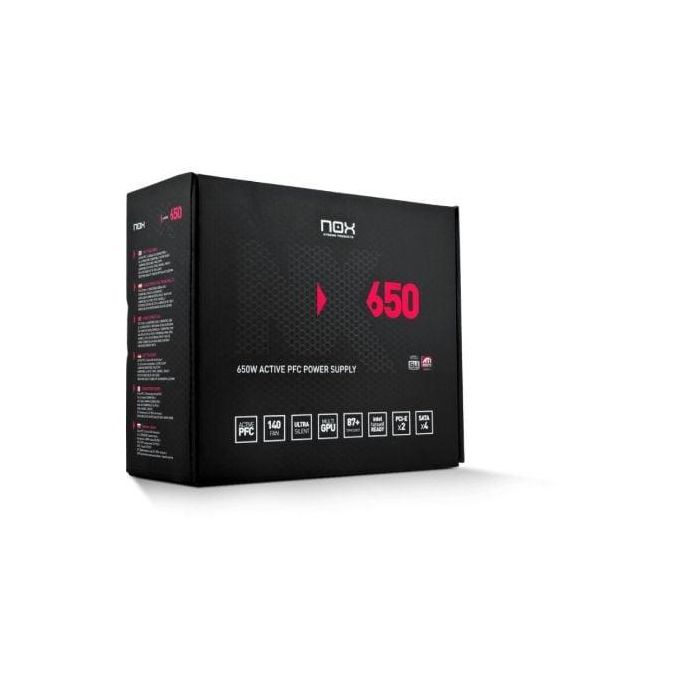 NOX NXS650 unidad de fuente de alimentación 650 W 20+4 pin ATX Negro, Rojo 3 NOX NXS650 unidad de fuente de alimentación 650 W 20+4 pin ATX Negro, Rojo 3