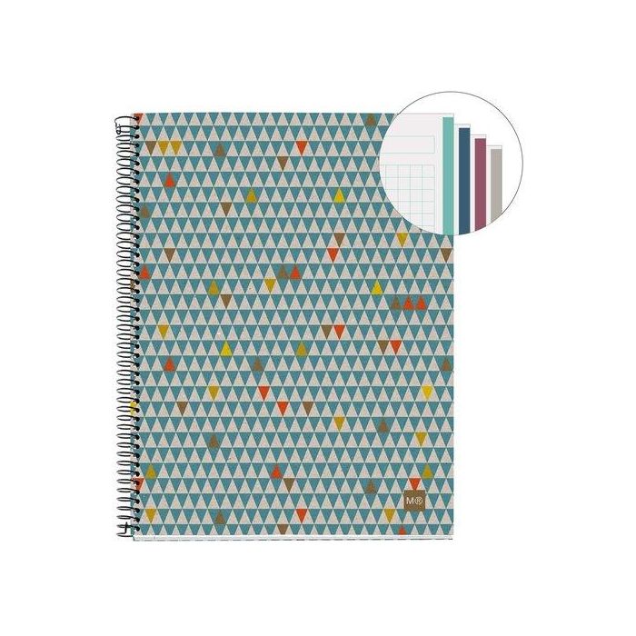 Bloc Miquelrius Eco Design Notebook 4 Micro.Tapa Dura A4 120H 80G Cuadric.5X5 Ecotriangles