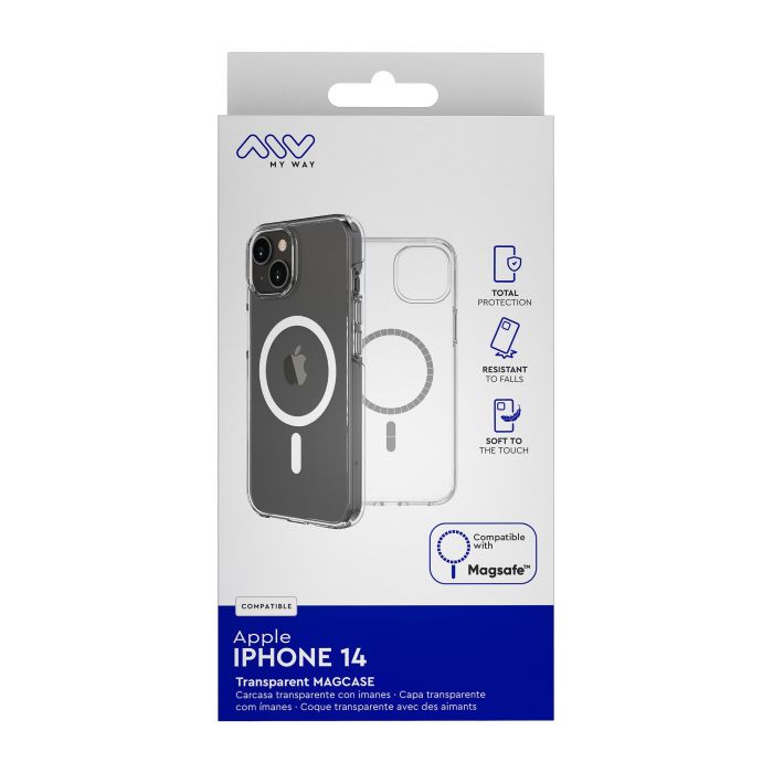 myway carcasa compatible con Apple iPhone 14 Magsafe transparente 1 myway carcasa compatible con Apple iPhone 14 Magsafe transparente 1