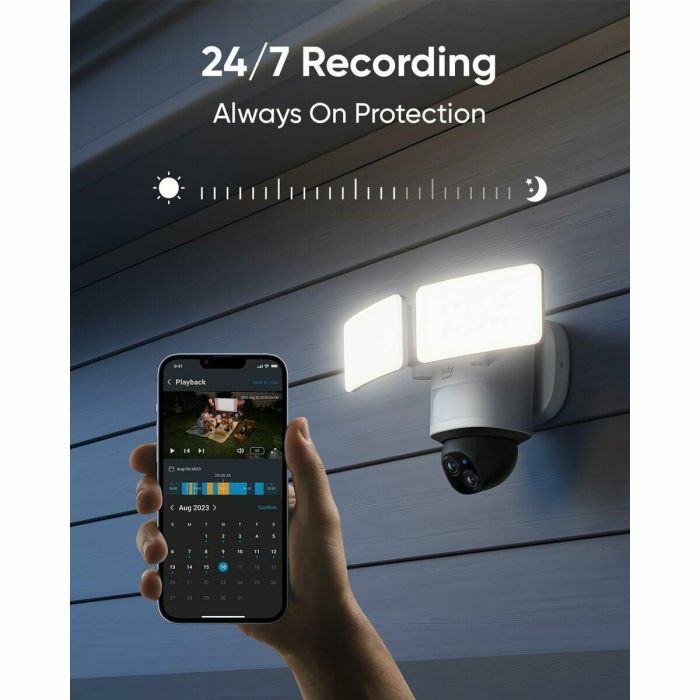 Eufy E340 Cámara de Seguridad IP Floodlight 3K Dual Cam 360° Pan/Tilt Wi-Fi 6 Interior/Exterior IP65 Almacenamiento Local Sin Cuotas 26 Eufy E340 Cámara de Seguridad IP Floodlight 3K Dual Cam 360° Pan/Tilt Wi-Fi 6 Interior/Exterior IP65 Almacenamiento Local Sin Cuotas 26