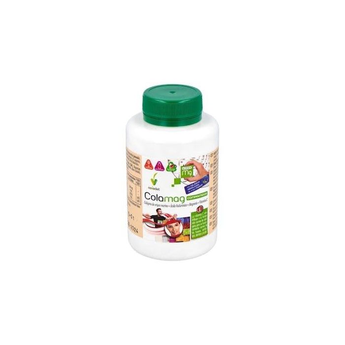 NOVADIET Colamag 180 Comprimidos. Complemento con Colágeno, Magnesio, Vitamina C y Ácido Hialurónico para Articulaciones