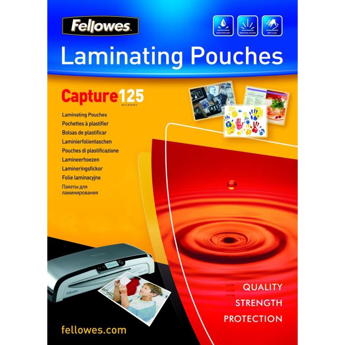 FELLOWES Fundas para Plastificar 5307407/ A4/ 125 Micras/ 100 unidades FELLOWES Fundas para Plastificar 5307407/ A4/ 125 Micras/ 100 unidades
