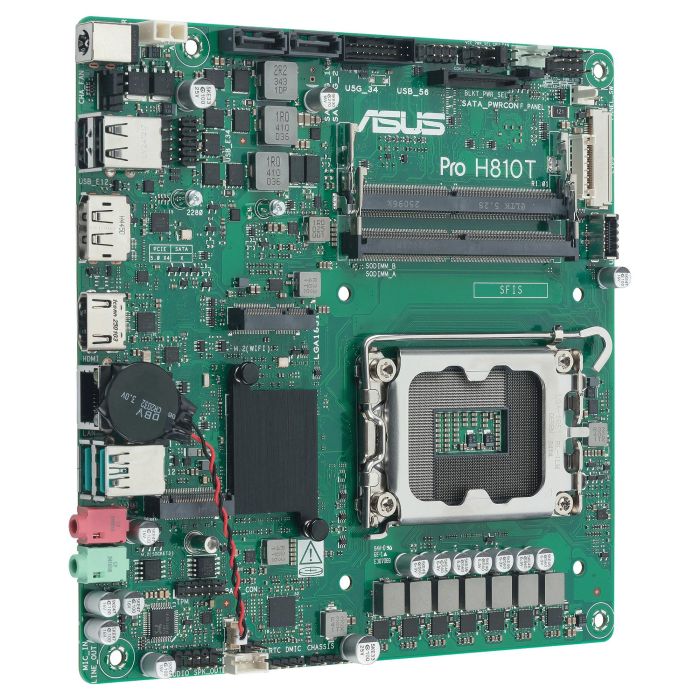 ASUS Placa Base H810T-CSM para Intel Core Ultra Series 2, DDR5-SDRAM, Mini ITX 1