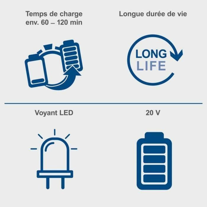 Batería de iones de litio - SCHEPPACH - 20V / 4Ah - 20V IXES - SBP4.0 - Batería universal para todos los dispositivos Scheppach gama 20V IXES 2