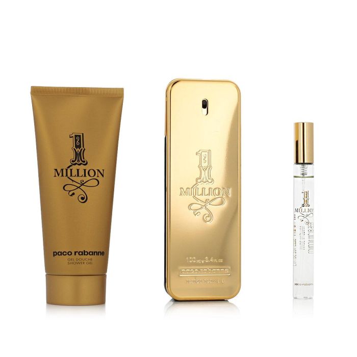 Set de Perfume Hombre Paco Rabanne 1 Million EDT 3 Piezas Set de Perfume Hombre Paco Rabanne 1 Million EDT 3 Piezas