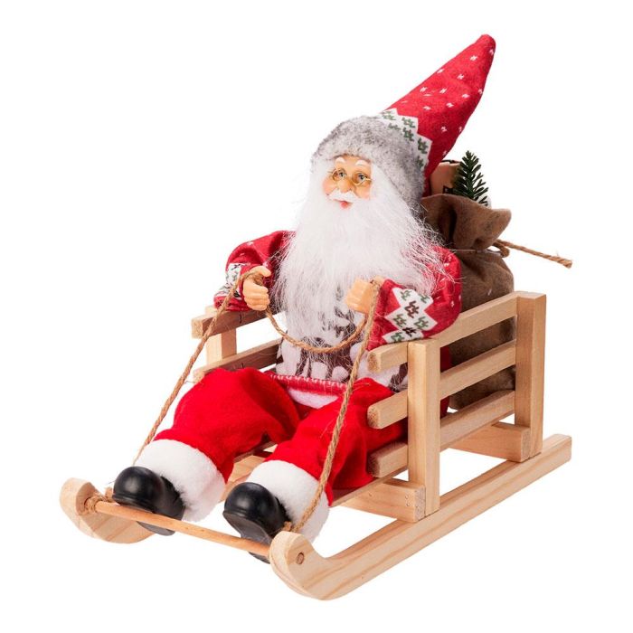 Basics Papa Noel en trineo Figura de Navidad 15 x 34 x 25 cm