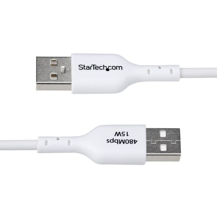 Cable USB Startech USB2AC1MNCWHE Blanco 1 m 2 Cable USB Startech USB2AC1MNCWHE Blanco 1 m 2