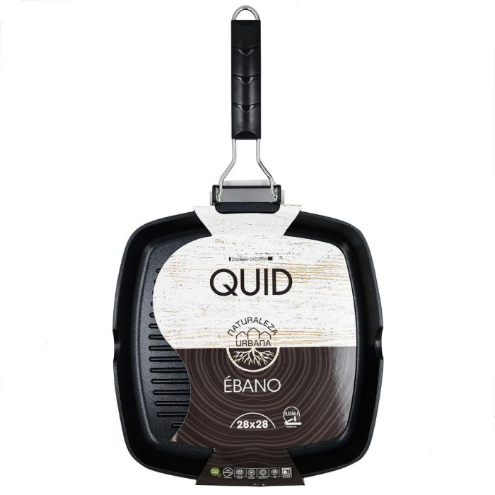 Asador Cuadrado Aluminio Fundido Ebano Quid 28 cm (6 Unidades) 5