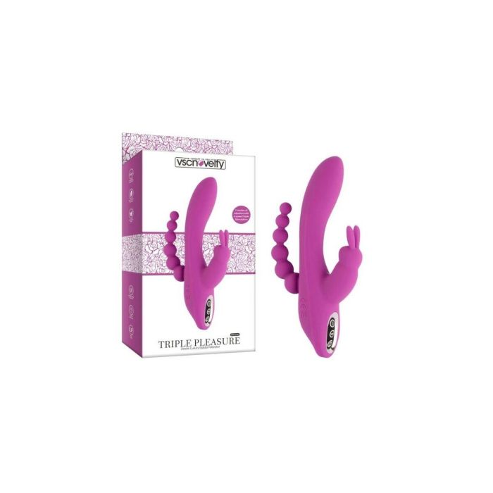 Vibrador Doble Estimulación VSCNOVELTY Morado 4 Vibrador Doble Estimulación VSCNOVELTY Morado 4