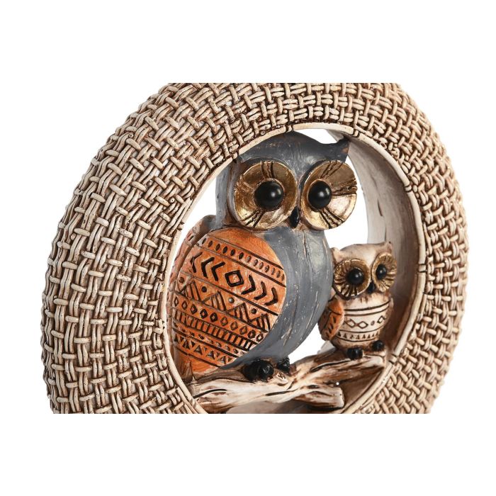 DKD Home Decor Figura Decorativa de Búhos Estilo Boho de Resina y Metal, Colores Beige y Azul, 25.5 x 16.5 x 6 cm, (Pack de 2 Unidades) 2 DKD Home Decor Figura Decorativa de Búhos Estilo Boho de Resina y Metal, Colores Beige y Azul, 25.5 x 16.5 x 6 cm, (Pack de 2 Unidades) 2