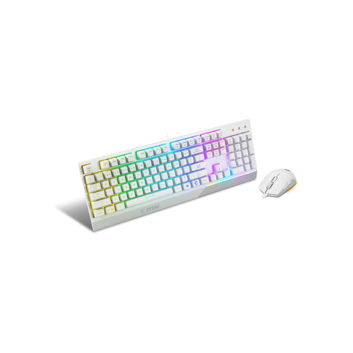 MSI VIGOR GK30 COMBO WHITE ES Teclado Mecánico y Ratón Gaming USB RGB LED Blanco S11-04ES305-CLA 0 MSI VIGOR GK30 COMBO WHITE ES Teclado Mecánico y Ratón Gaming USB RGB LED Blanco S11-04ES305-CLA 0