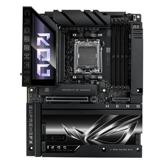 ASUS ROG CROSSHAIR X870E HERO BTF Placa Base ATX AMD X870E Socket AM5 para Procesadores AMD Ryzen Serie 7000/8000/9000 DDR5 0 ASUS ROG CROSSHAIR X870E HERO BTF Placa Base ATX AMD X870E Socket AM5 para Procesadores AMD Ryzen Serie 7000/8000/9000 DDR5 0