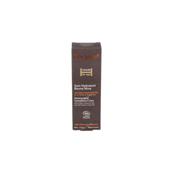 FLORAME Crema Hidratante Hombre Buena Cara 50ml con Caléndula Bio y Zanahoria, Piel Suave y Fragante, Certificado ECOCERT