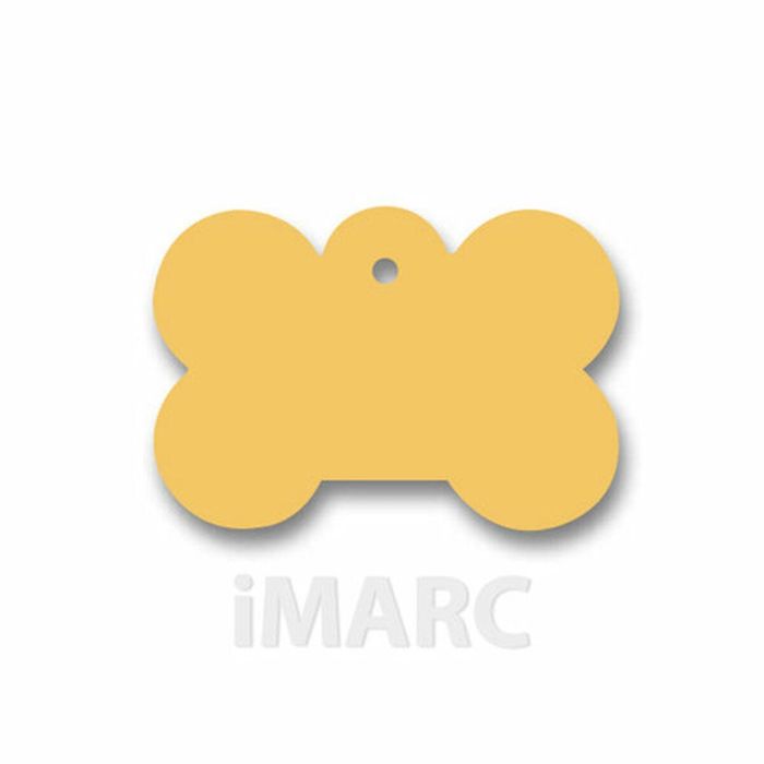Placa identificativa para collar Imarc Bone Amarillo 1