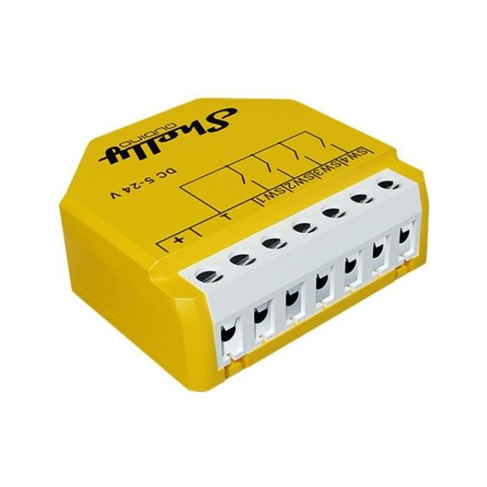 Shelly Relé Interruptor Inteligente Wave i4 DC Z-Wave Escenas Activador Inalámbrico 5-24V para Hogar y Oficina