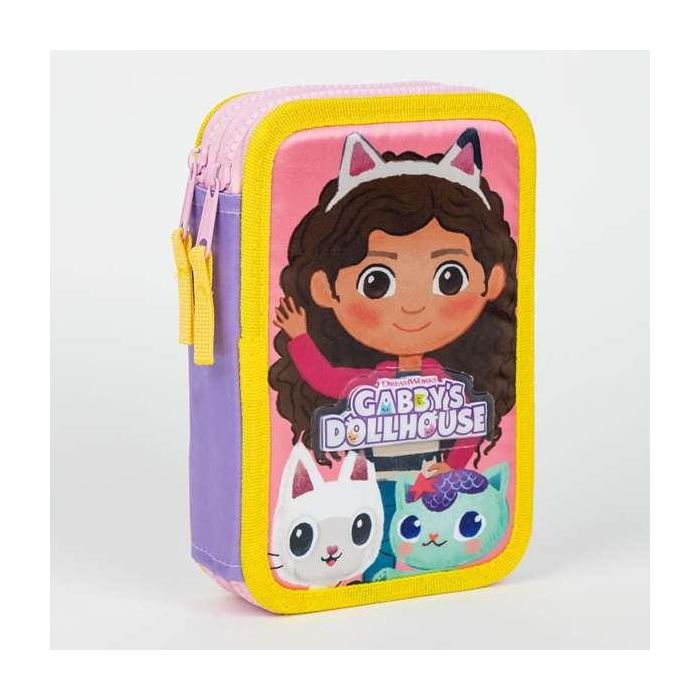 Gabby's Dollhouse Plumier con Accesorios, Estuche Escolar Infantil, 12.5 x 19.5 x 4.5 cm, LILA 5