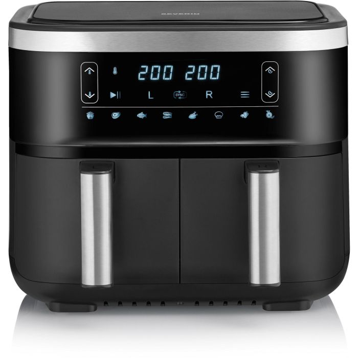 Severin FR 2453 Freidora de Aire Caliente Doble, 3.25L, 1.3kg, Temporizador Digital, 80-200°C, Potencia 2850W 1