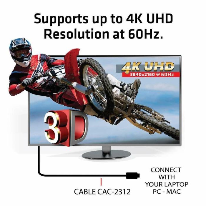 Club3D Cable HDMI 2.0 High Speed 4K60Hz UHD A-A 5 metros para TV, Monitor, Consola - Negro con conectores Oro 3 Club3D Cable HDMI 2.0 High Speed 4K60Hz UHD A-A 5 metros para TV, Monitor, Consola - Negro con conectores Oro 3