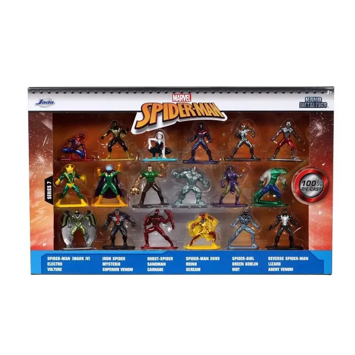 Simba Dickie Group JAD4006333080340 Box Set Spiderman - 18 Figuras de Metal de 4 cm - Personajes del Universo Spiderman 5 Simba Dickie Group JAD4006333080340 Box Set Spiderman - 18 Figuras de Metal de 4 cm - Personajes del Universo Spiderman 5