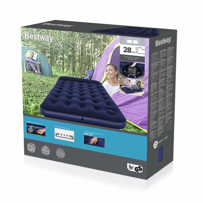 Bestway Colchon Doble con Hinchador de Pie 191x137x28 cm Hinchable y Camping 67225 2 Bestway Colchon Doble con Hinchador de Pie 191x137x28 cm Hinchable y Camping 67225 2