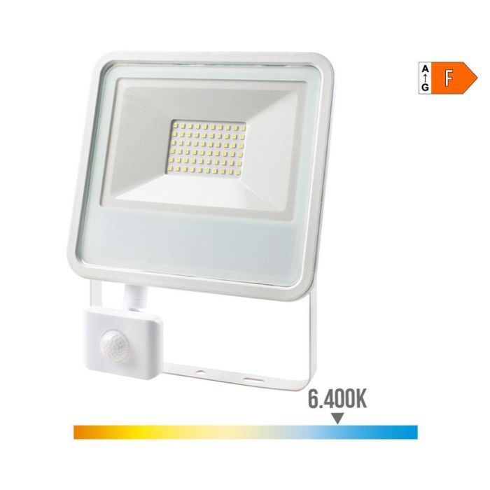 EDM Foco Proyector LED 50W 4000LM con Sensor de Presencia, IP65, 6400K Luz Fría, 120° Ángulo, Alcance 2-10m - 23.8x4.5x19.2cm EDM Foco Proyector LED 50W 4000LM con Sensor de Presencia, IP65, 6400K Luz Fría, 120° Ángulo, Alcance 2-10m - 23.8x4.5x19.2cm