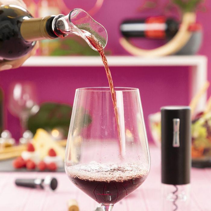 Sacacorchos Eléctrico Recargable con Accesorios para Vino Corklux InnovaGoods 9 Sacacorchos Eléctrico Recargable con Accesorios para Vino Corklux InnovaGoods 9
