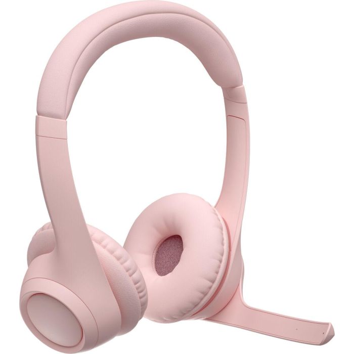 Auriculares inalámbricos Bluetooth para PC Logitech Zone 300 con micrófono con cancelación de ruido - Rosa 1