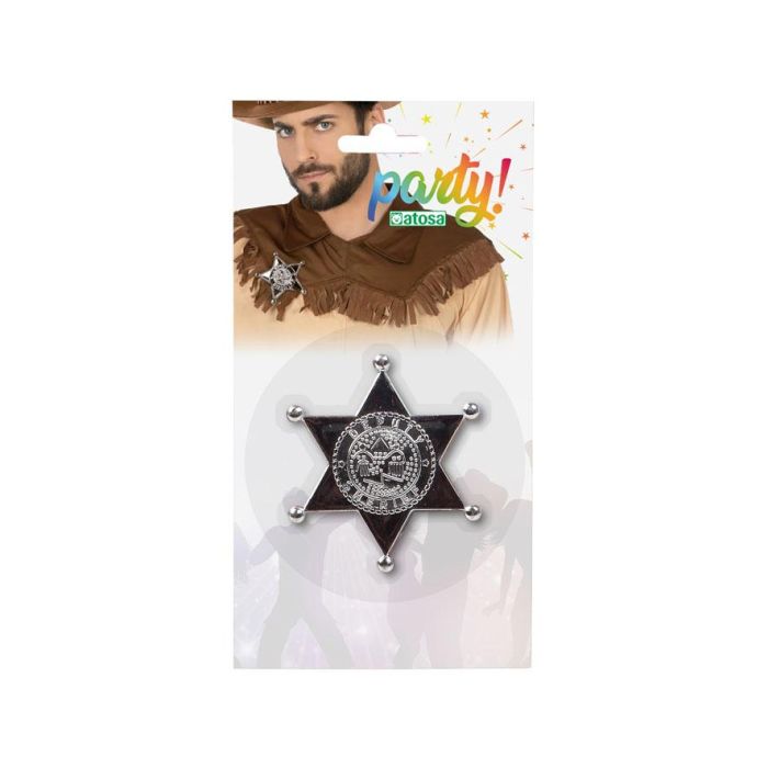 Estrella De Sheriff Metálica Plateada 11x11 cm Accesorio Disfraz Policía Lejano Oeste Vaquero 1 Estrella De Sheriff Metálica Plateada 11x11 cm Accesorio Disfraz Policía Lejano Oeste Vaquero 1